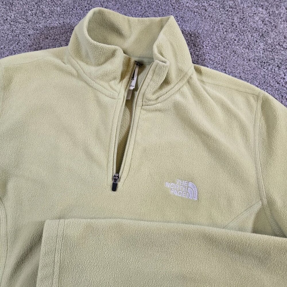 The North Face Women's Fleece 1/4 Zip Pullover Sz Medium Lt Green TKA 100 Fleece